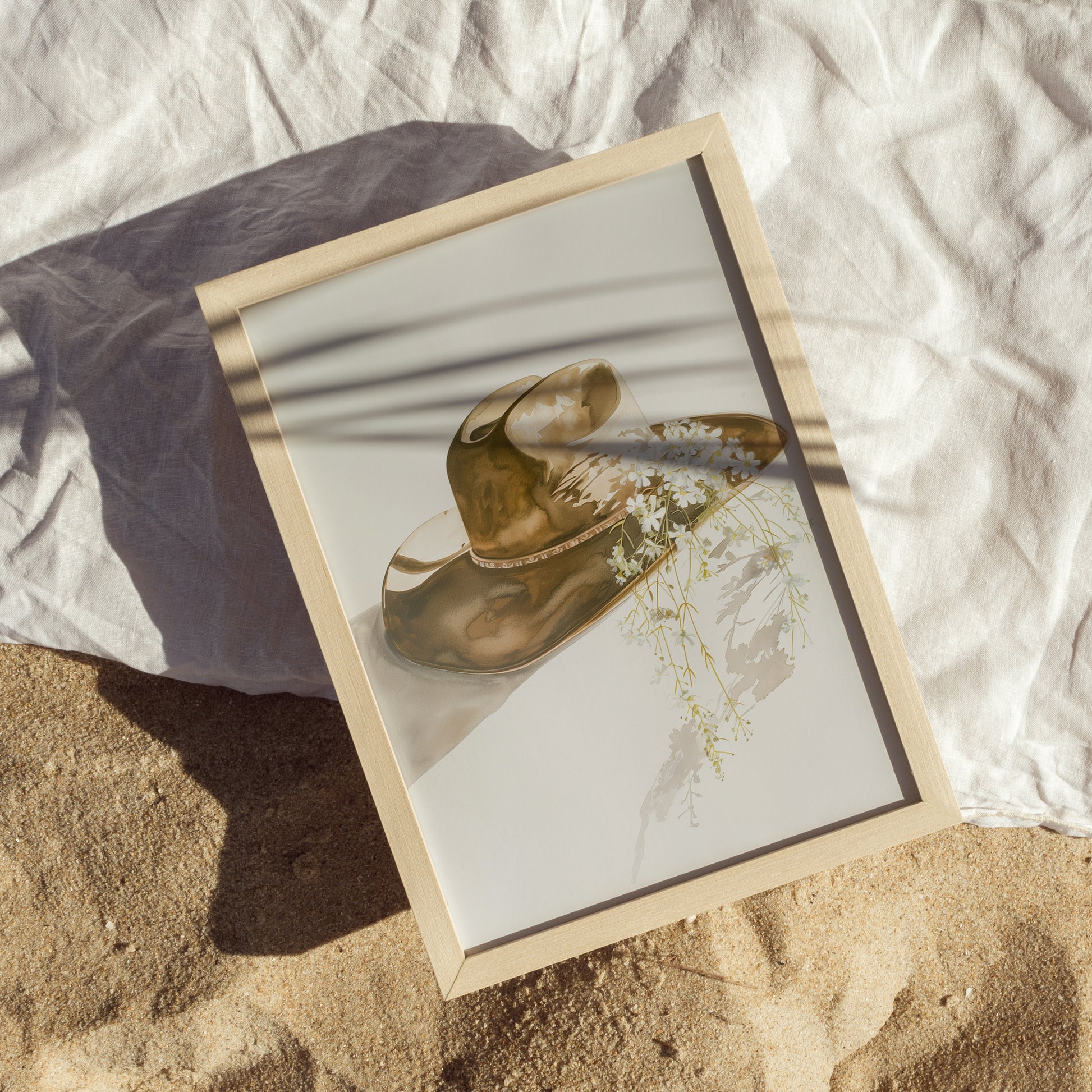 Cowgirl Hat Wild Flowers Classic Matte Poster