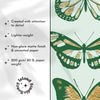 Butterflies Green Preppy Wall Art Poster