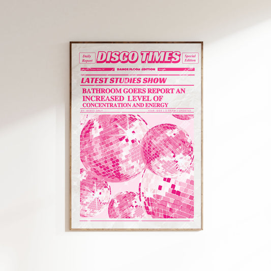 Coke Bathroom Disco Pink - Poster