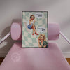Go Piss Girl Green Bathroom Poster