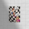 go piss girl pin u girls checkered poster