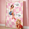 Go Piss Girl Pink Bathroom Poster