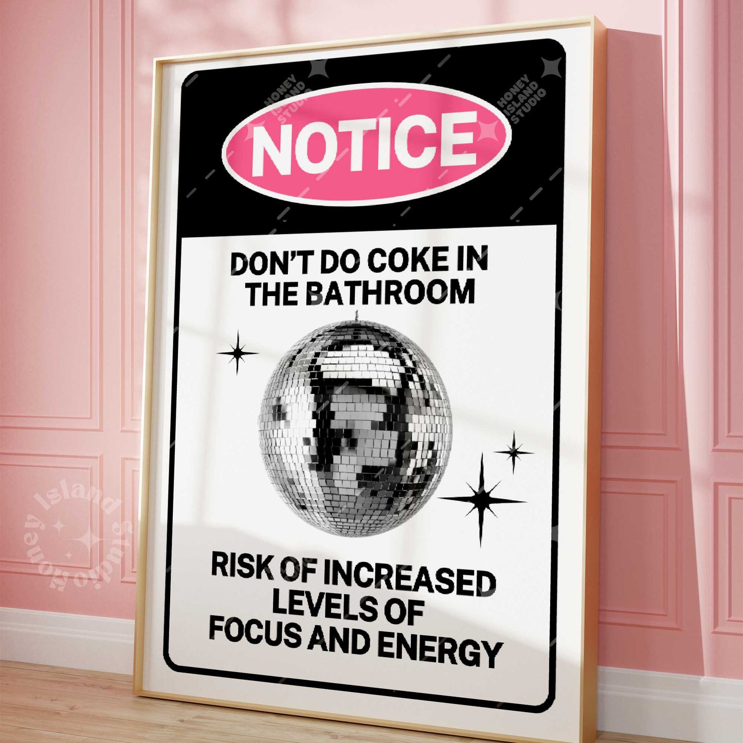 Trendy Don't Do Coke in the Bathroom Sign Poster