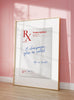 Champagne RX Prescription Parody Poster