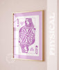 Queen Of hearts Champagne Poster Lilac