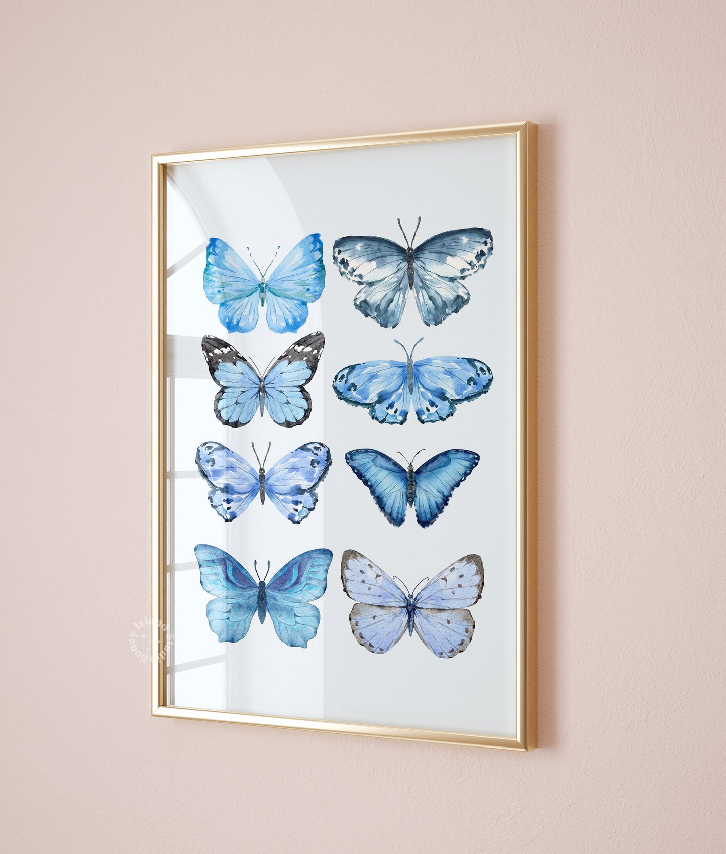 Butterfly collection print - Blue
