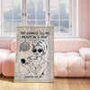 Newspapers Disco Bathroom Matte Paper Poster - Black/White