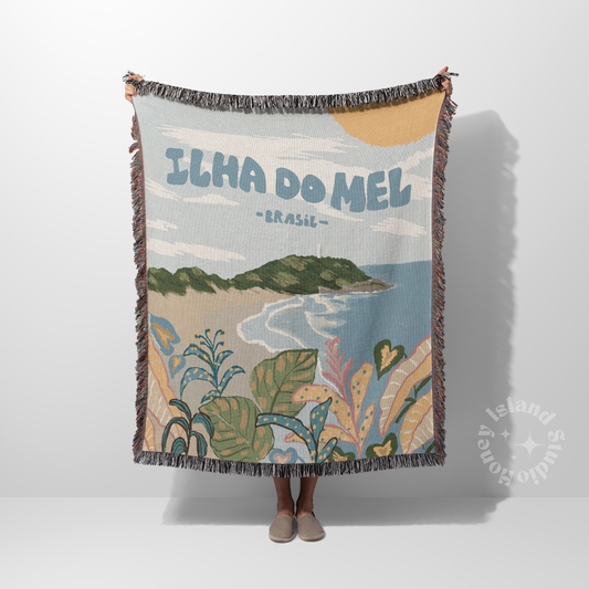 Ilha do Mel - Brasil Tropical Woven Blanket