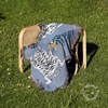 Tiger Blanket Blue Woven Blankets