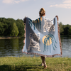 Tiger Blanket Blue Woven Blankets
