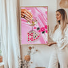Retro Martini  Pink Poster