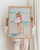 surfer cowgirl poster, coastal cowgirl wall art, western surf painting, boho beach decor, cowgirl aesthetic print, western beach art, rodeo surfer artwork, vintage cowgirl poster, coastal cowgirl aesthetic, western boho home decor, beach cowgirl painting, western waves artwork, retro surf print