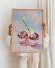 Cherry Disco Balls Surreal Art Print, Cherry Disco Print, Disco Balls, Disco Ball Cherries, Disco Cherry, Cherry Wall Art, Pink Wall Art