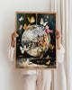 Retro Disco Ball Butterflies Painting Wall art Print
