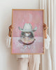 home decor, vintage style, disco ball, retro wall art, western print, cowgirl hat, boho chic, modern farmhouse, unique art, cowgirl decor, country western, painting poster, farm life, unframed art, rustic charm, country vibes, rodeo theme, cowgirl fashion, eclectic design