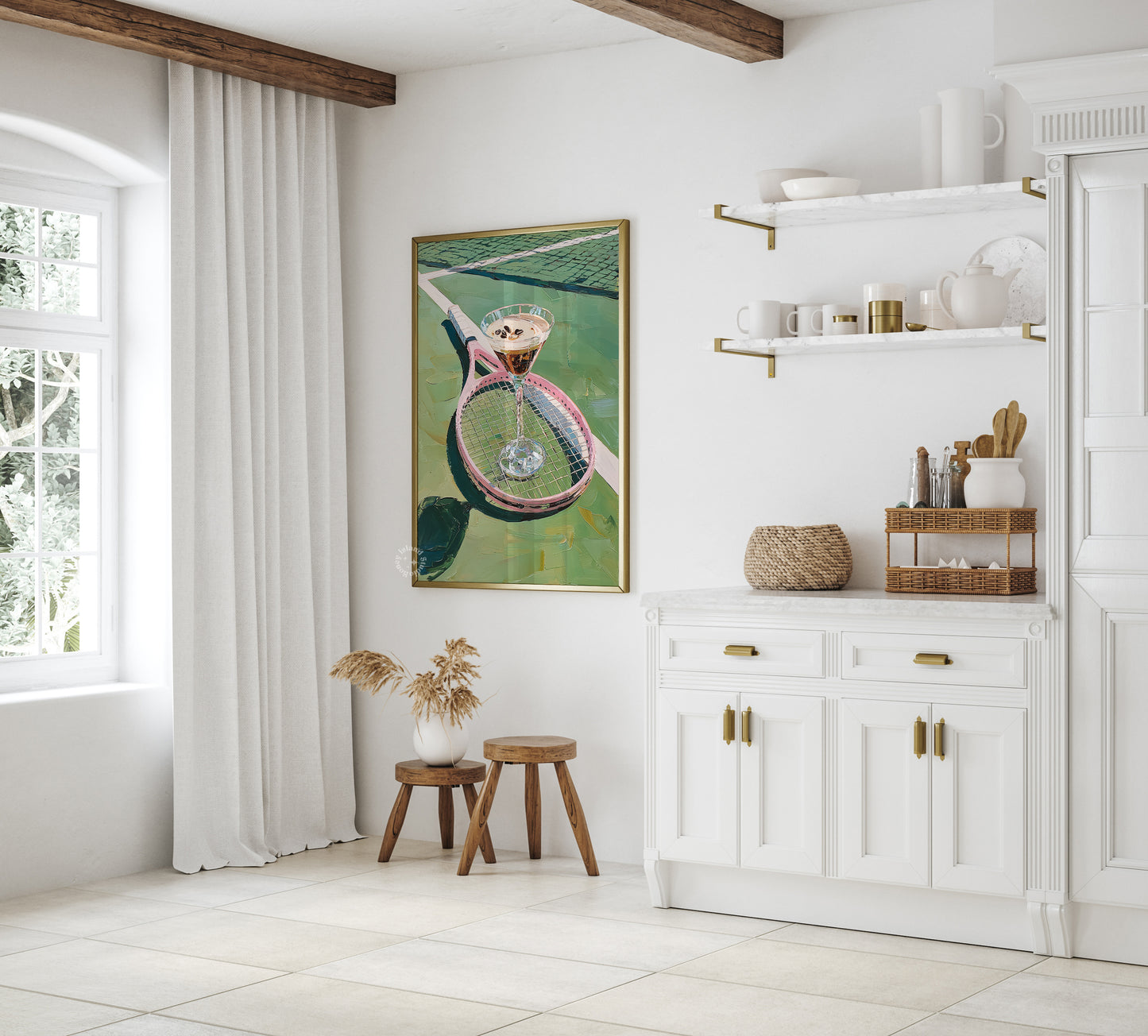Tennis Espresso Martini Art Print Unframed