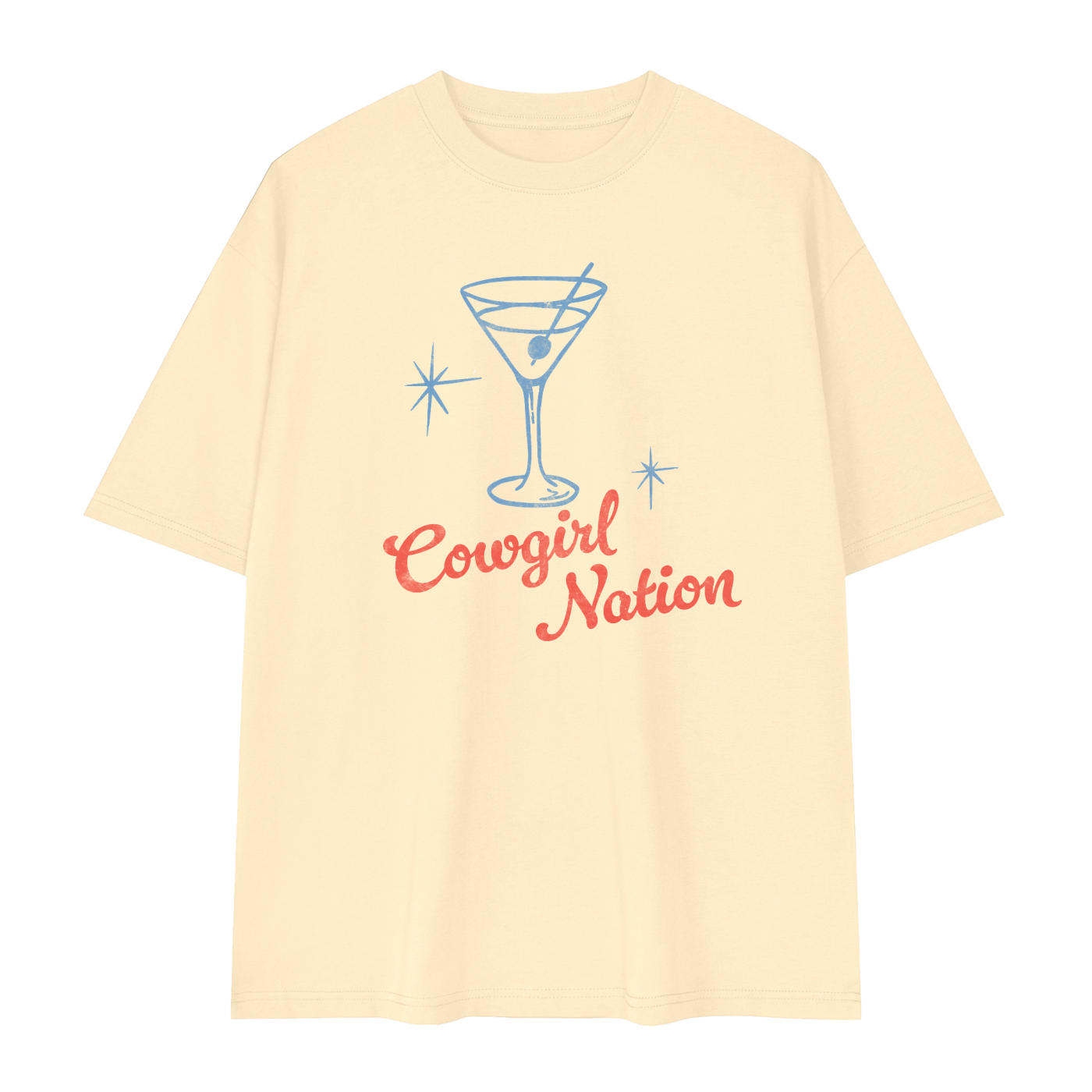 Cowgirl Nation Streetwear Oversized Drop Shoulder T-Shirt