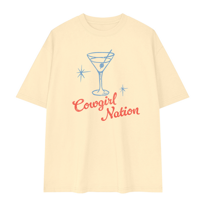 Cowgirl Nation Streetwear Oversized Drop Shoulder T-Shirt