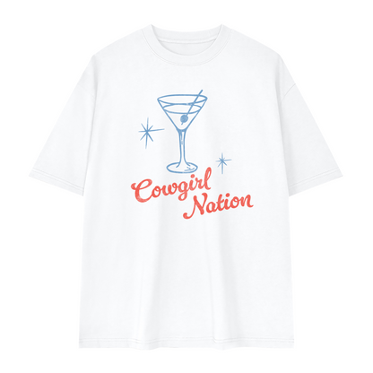 Cowgirl Nation Streetwear Oversized Drop Shoulder T-Shirt