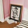 Queen of Hearts Cowgirl Matte Paper Poster - Black