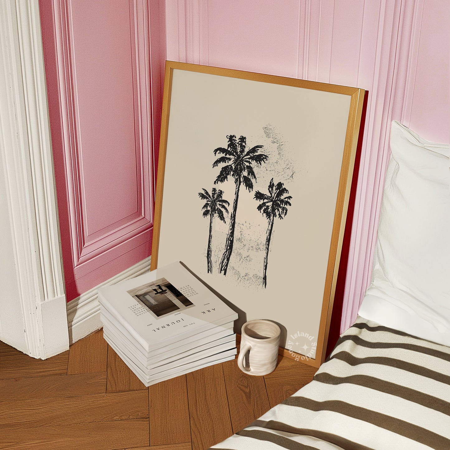 Coastal Cowgirl Palm Trees Poster