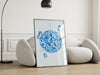 Disco butterfly poster - Blue