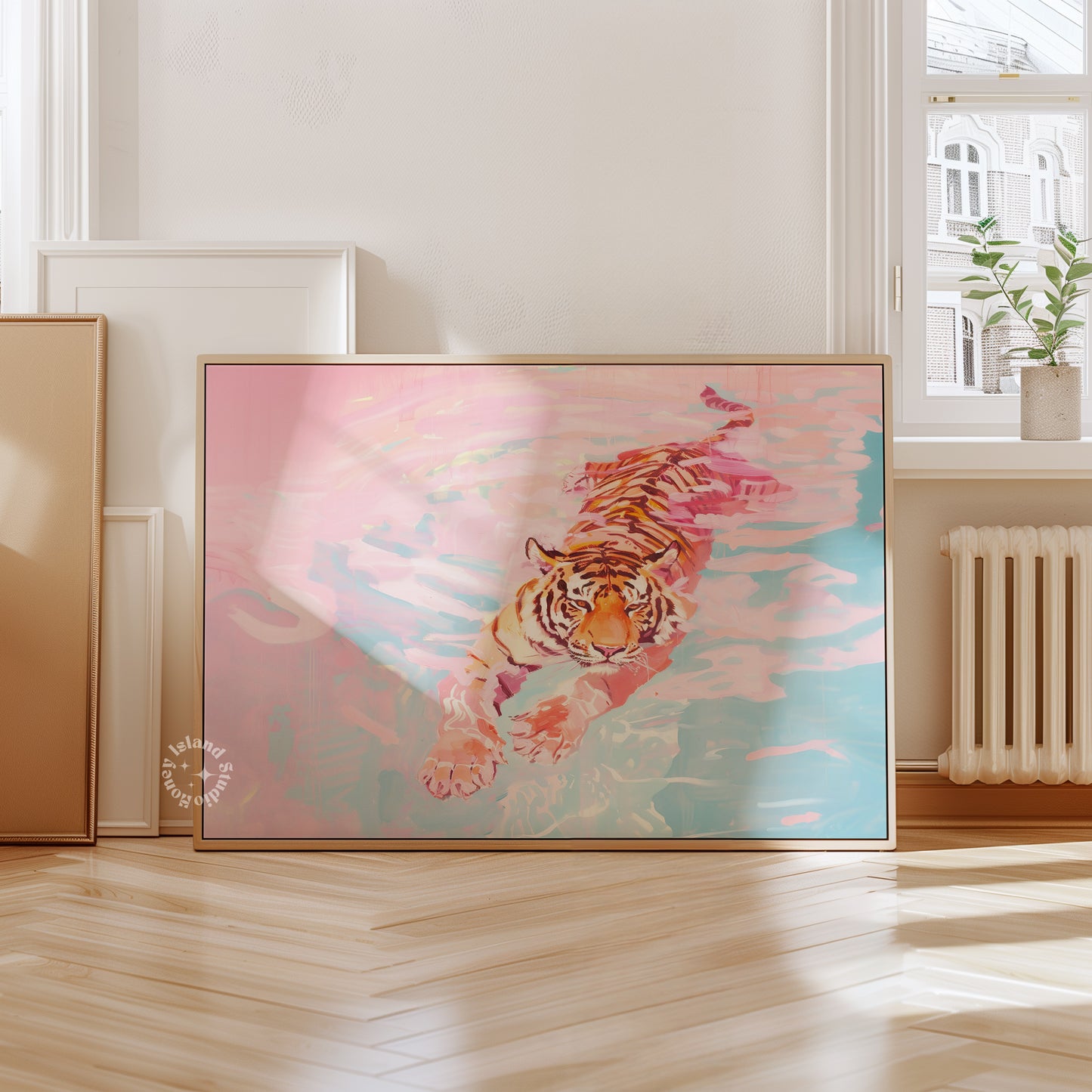 Tiger Swimming Poster - Landscape