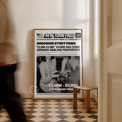 Retro Newspapers Clink-Clink - Digital Print