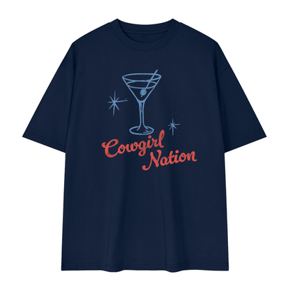 Cowgirl Nation Streetwear Oversized Drop Shoulder T-Shirt