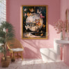 Retro Disco Ball Butterflies Painting Wall art Print