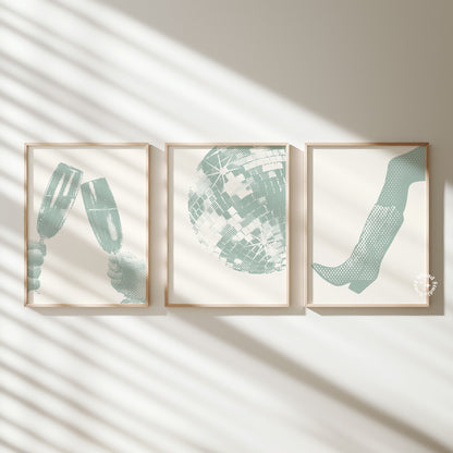 Set of 3 Unspoken Taylor Prints - Sage Green - Digital