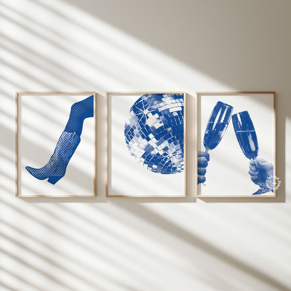 Set of 3 Unspoken Taylor Prints - Navy Blue - Digital