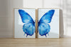 Set of 2 Split Butterfly Wall Art - Blue - Digital