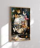 Retro Disco Ball Butterflies Painting Wall art Print