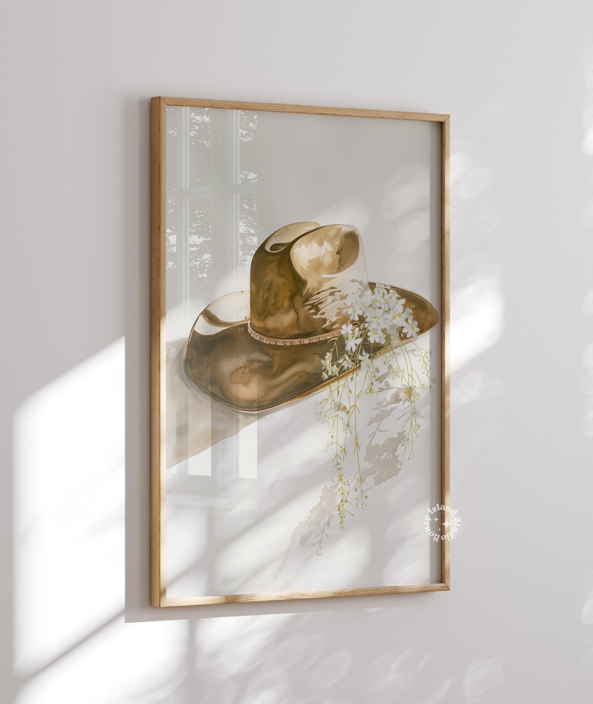Cowgirl Hat Wild Flowers Classic Matte Poster