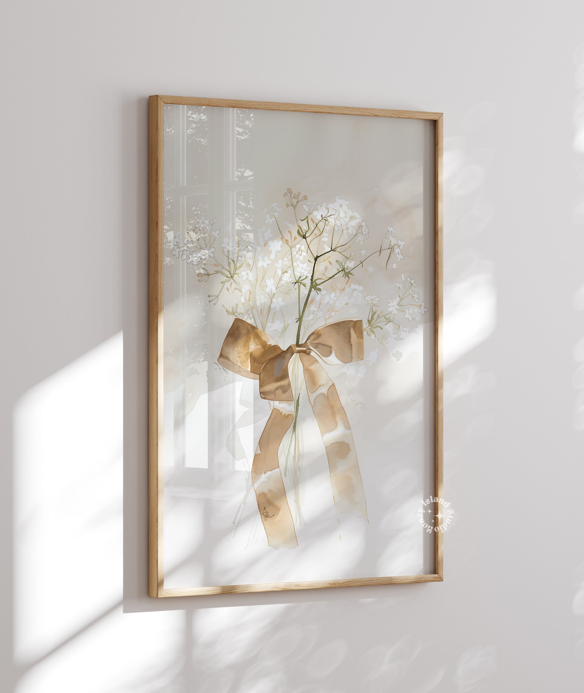 Coquette Bow delicate Flwoer Cottagecore Matte Poster