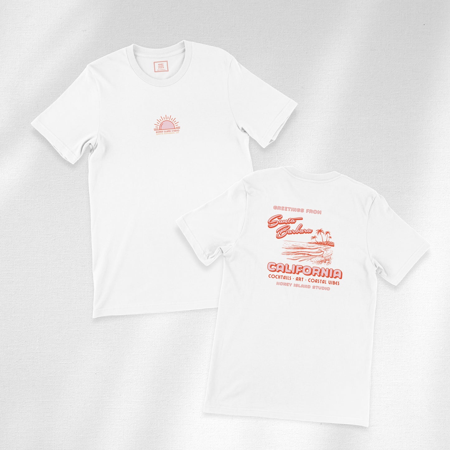 Greetings From Santa Barbara Premium T-shirt - Honey Island Studio