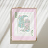 Cowgirl Queen Matte Paper Poster - Pink/Sage