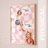 Go Piss Girl Pink Bathroom Poster