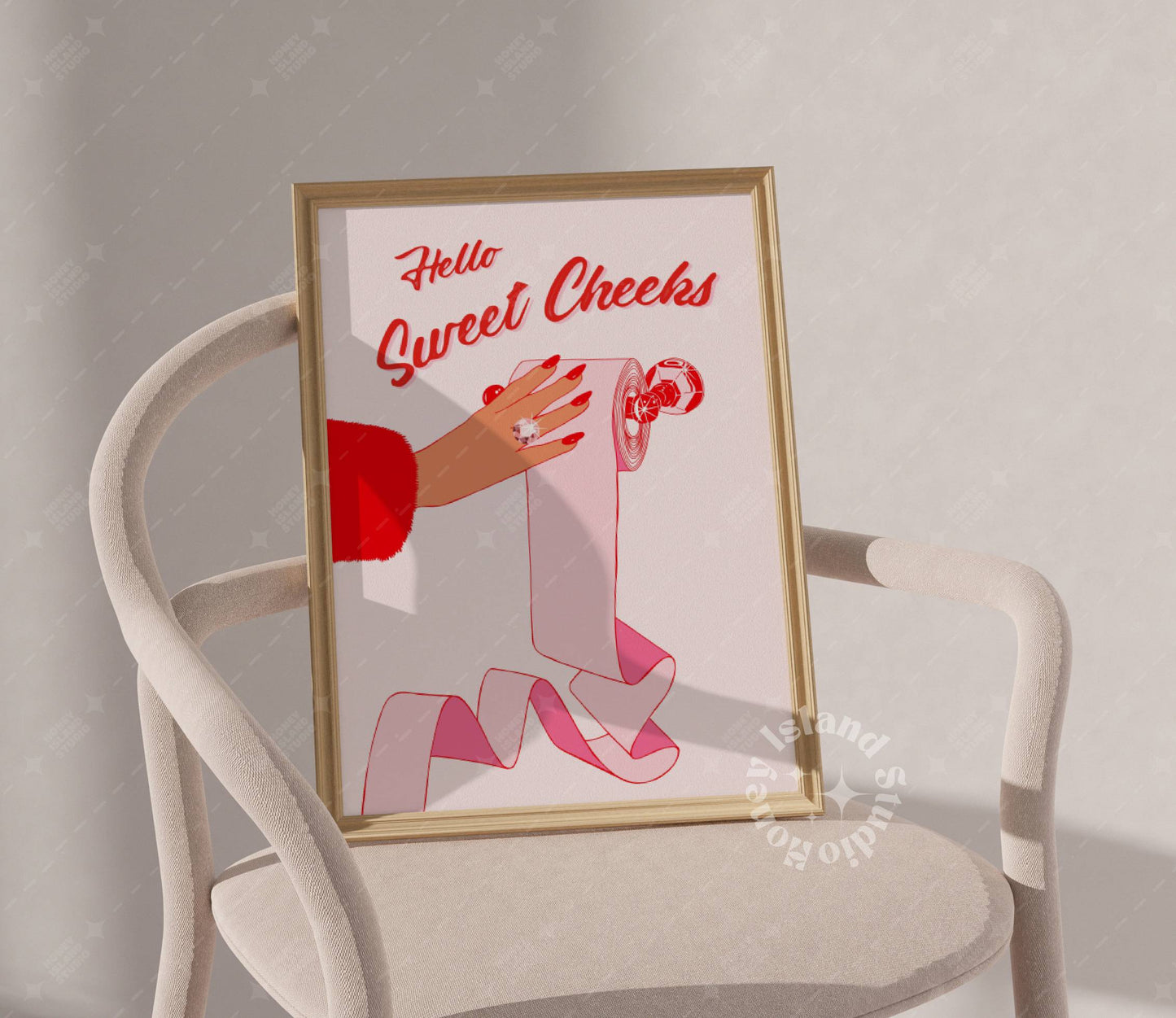 Hello Sweet Cheeks Print - Pink/Red