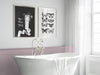 Go Piss Girl Coquette Bathroom Print - Black