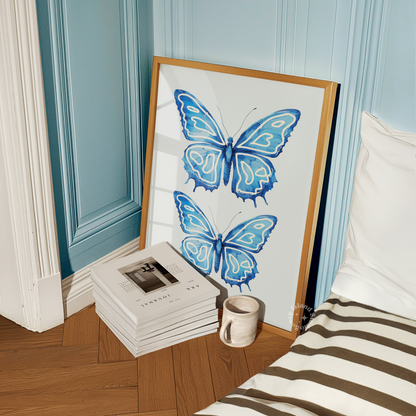 Butterflies poster - Blue