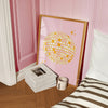 Disco Ball Pink Orange Poster