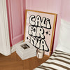 Colorful groovy poster with California vibes – funky and fun decor for dorm rooms