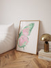 Split Butterfly RIGHT Wing Wall Print - Pink/Green