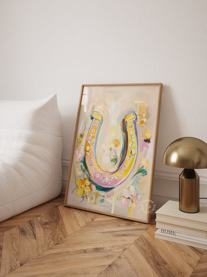 Horseshoe painting, Western Wall Art,  Modern Painting