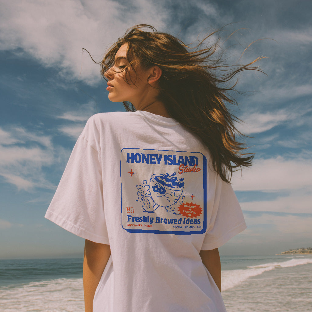 Retro Coffee Brewery T-shirt – Freshly Brewed Ideas - Honey Island Studio