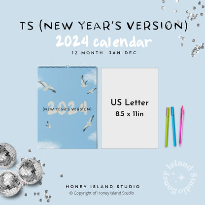 TS 2024 New Year's Version Calendar Daily Planner