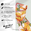 Floral poster with Honey Island Studio branding and product details on a light gray background