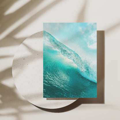 wave small poster card
